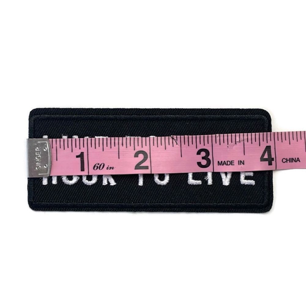 Live to Rock Rectangular Embroidered Patch - Picture 2 of 4